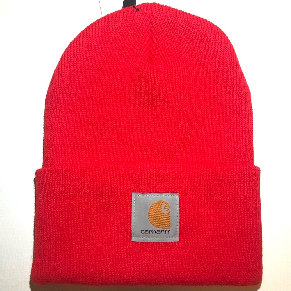FINAL PRICE CLOSET CLOSING ❤️CARHARTT 🔥 FIRE RED BEANIE ❤️ - Picture 8 of 9